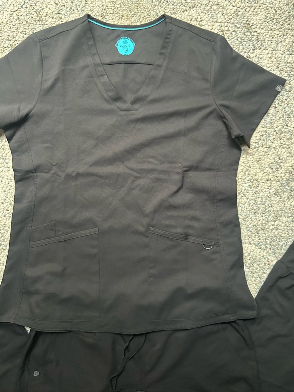 NWOT Zavate Studio Black Scrub Set